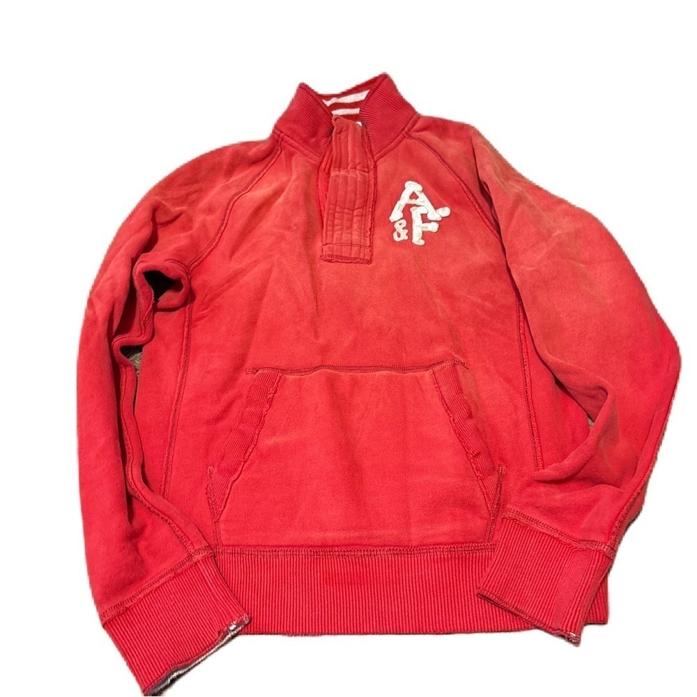 Vintage Abercrombie & Fitch mens Logo Muscle-Fit Mock Collar Sweatshirt NWT XL